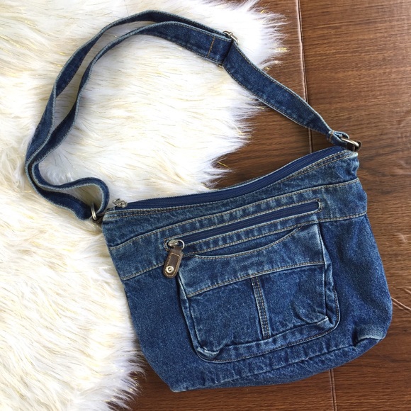 Vintage Handbags - Vintage Jean Denim Purse